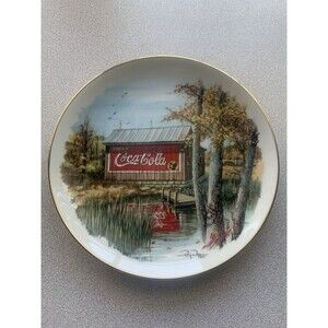 Vintage Coca Cola Barn Plate Ray Day 1987 Once Upon a Barn Series 4th of 4